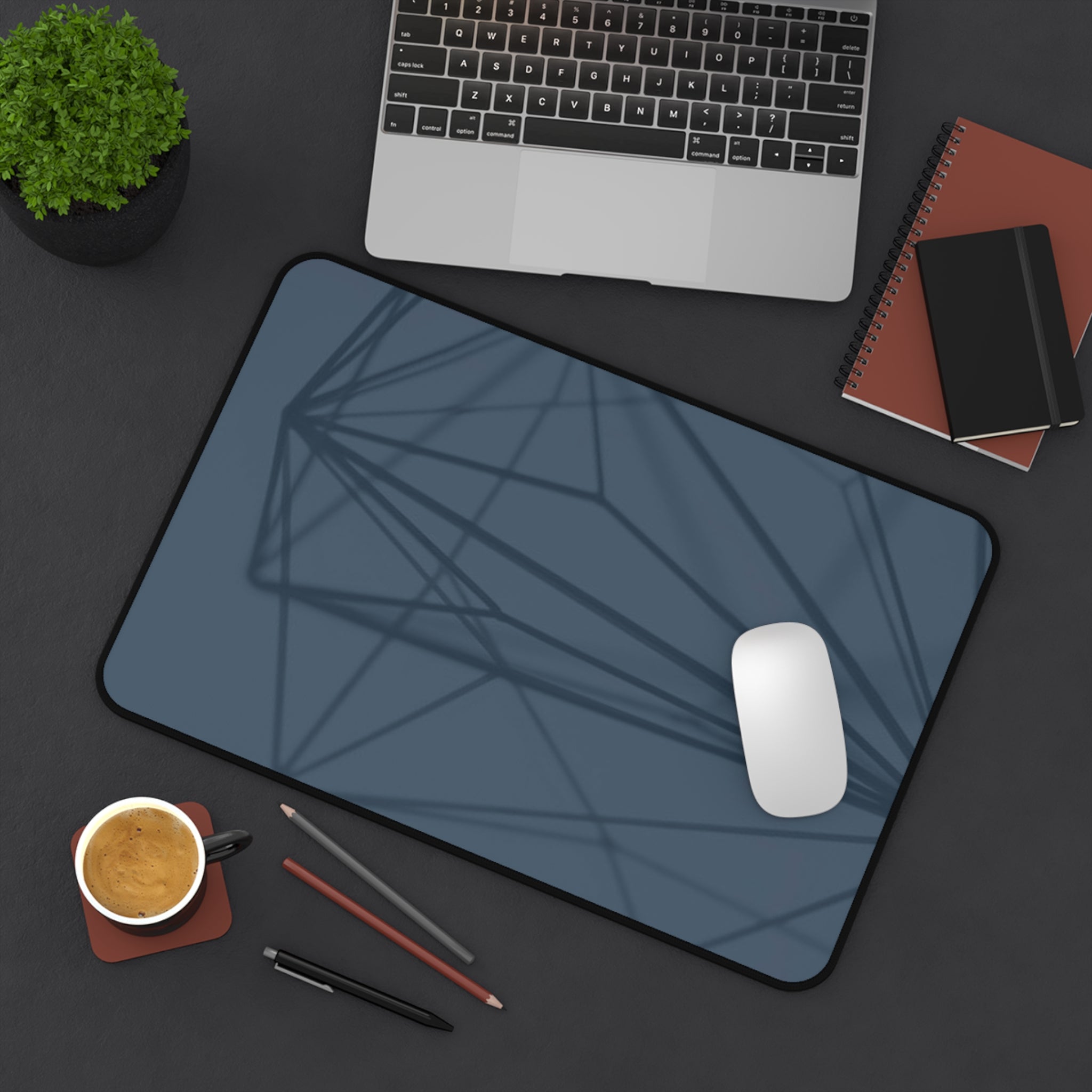 Slate Blue Minimal Mouse Pad